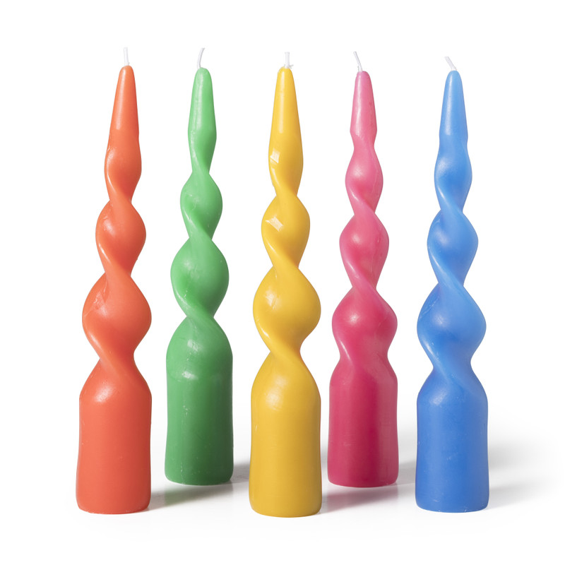 Dinerkaars staand twist - groen - ø4.5x26 cm