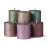 Kaars rustiek metallic - petrol - ⌀7x12 cm 