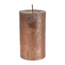 Kaars rustiek metallic - koper - 7x12 cm 