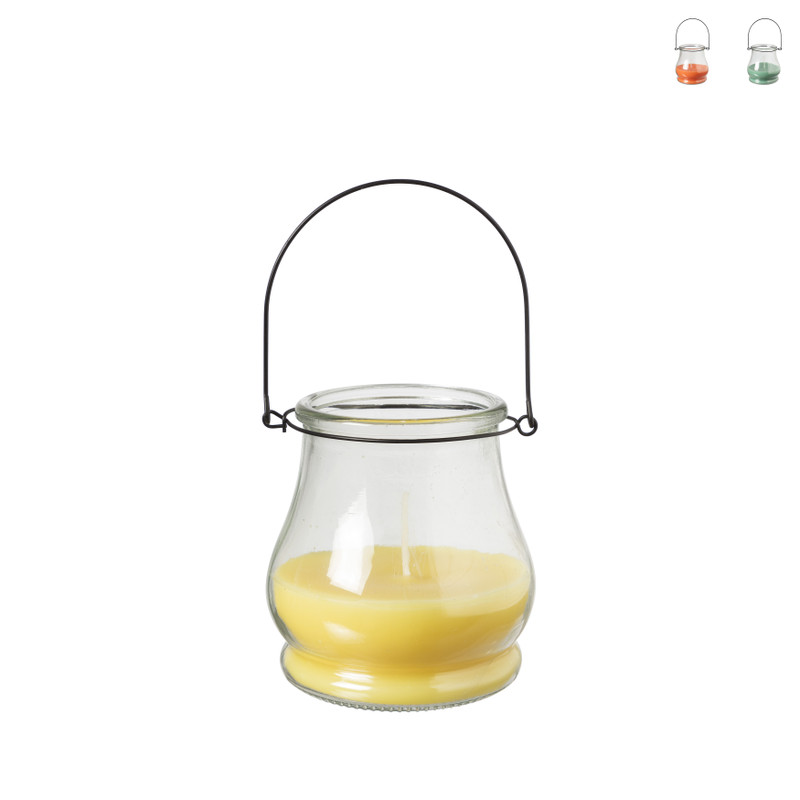 Kaars glas groot - diverse varianten - 12x12.5 cm
