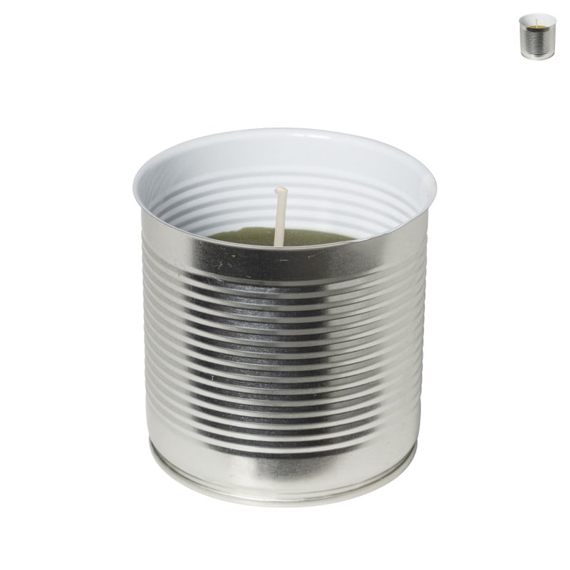 Kaars in blik - diverse varianten - 8.7x8.5 cm 