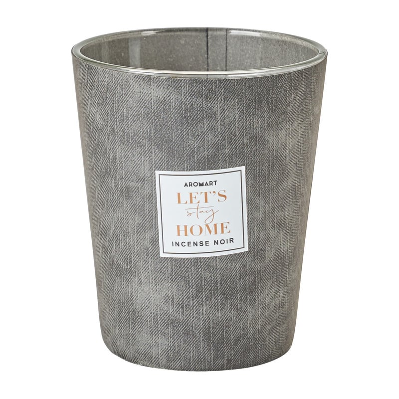 Geurkaars - leer - insence noir - 11.5x14 cm