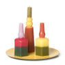 Retrokaars gekleurd - 7x7x28 cm - diverse varianten