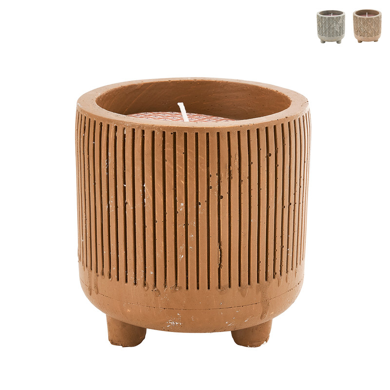 Kaars in pot - diverse varianten - 10x10,5 cm