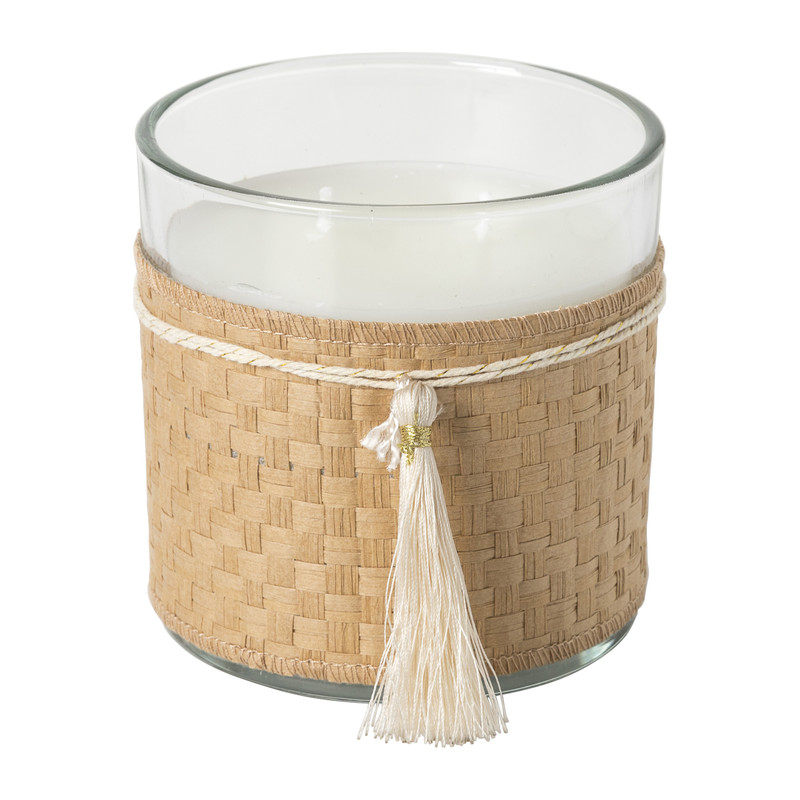 Geurkaars met tassel - diverse varianten - Ø10 x 10 cm
