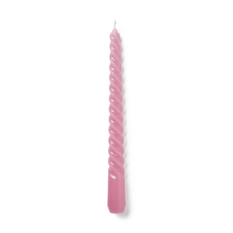 Gedraaide kaarsen - set van 6 -20 cm