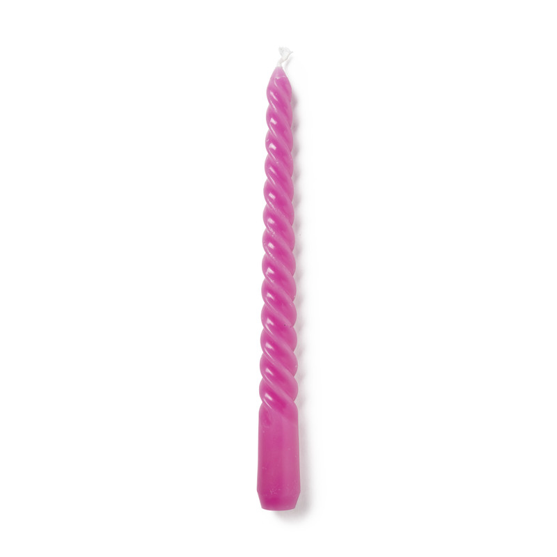 Gedraaide kaarsen - set van 6 -20 cm