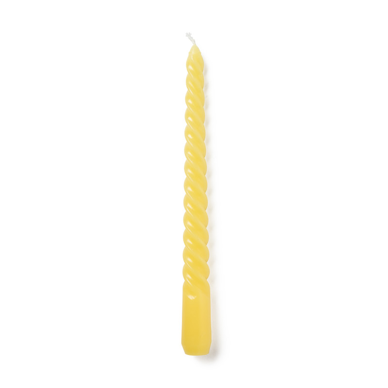 Gedraaide kaarsen - set van 6 -20 cm