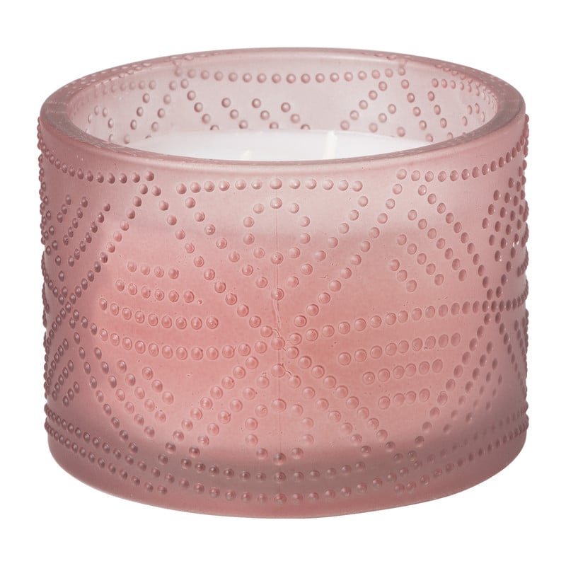 Geurkaars met tassel - roze - Ø9x8.5 cm