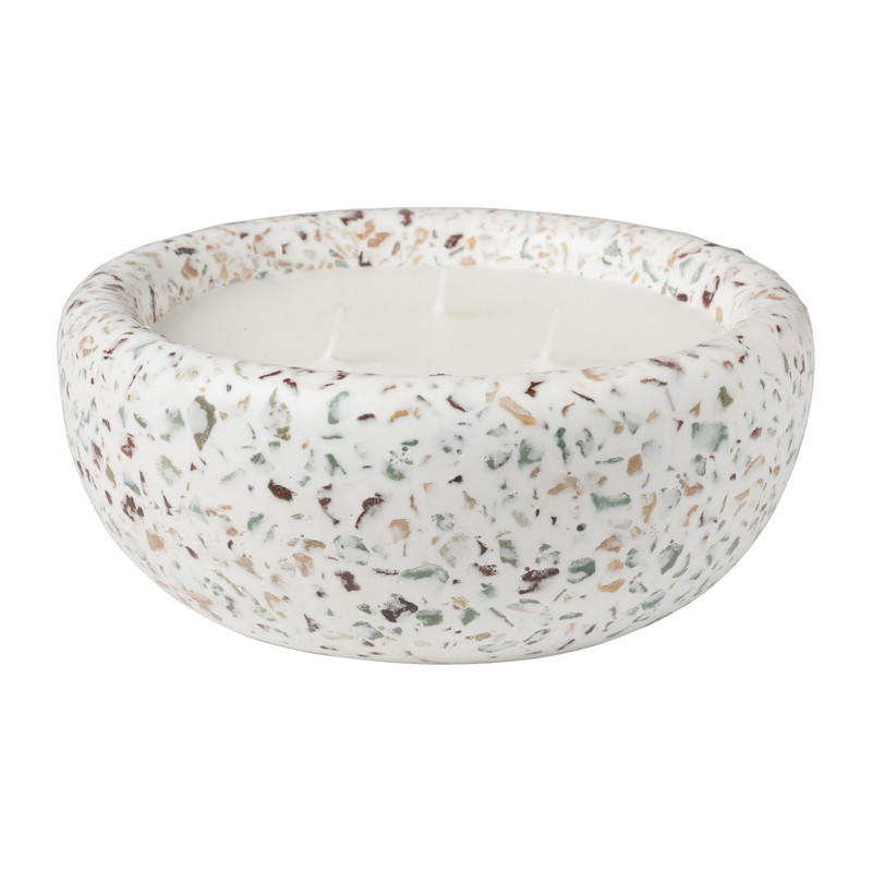 Kaars in pot Terrazzo klein - ø13x5.5 cm