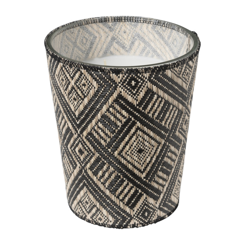 Kaars in glas - azteken - ø11.5x14 cm