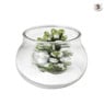 Kaars in glas dennenappel - diverse kleuren - 9x5x6x7 cm  