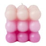 Kaars bubbels 3 tone - diverse kleuren - 7.8x7.8x7.8 cm