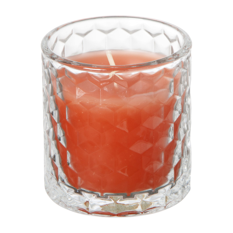 Kaars in glas - terra  - ⌀7x7.4 cm