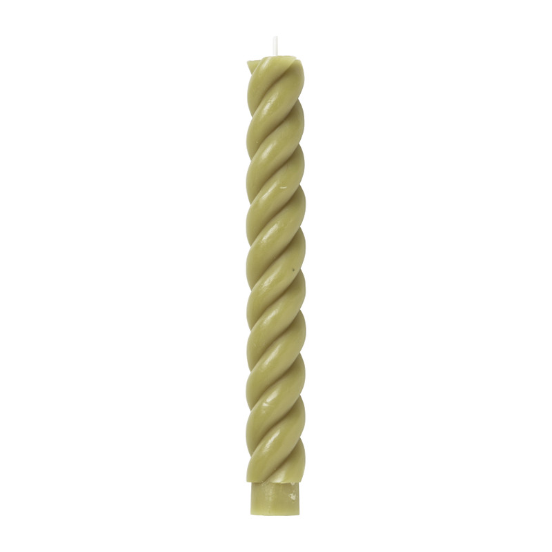 Dinerkaars twisted - groen - ⌀2.7x19,5 cm