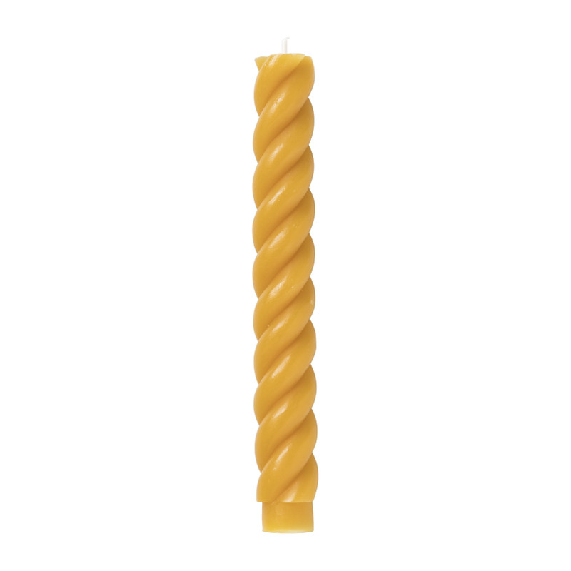 Twisted dinerkaars - okergeel - ⌀2,7x19,5 cm