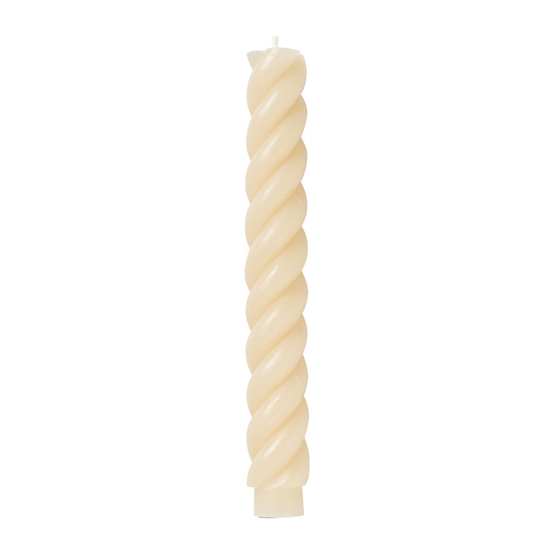 Twisted dinerkaars - gebroken wit - ⌀2,7x19,5 cm