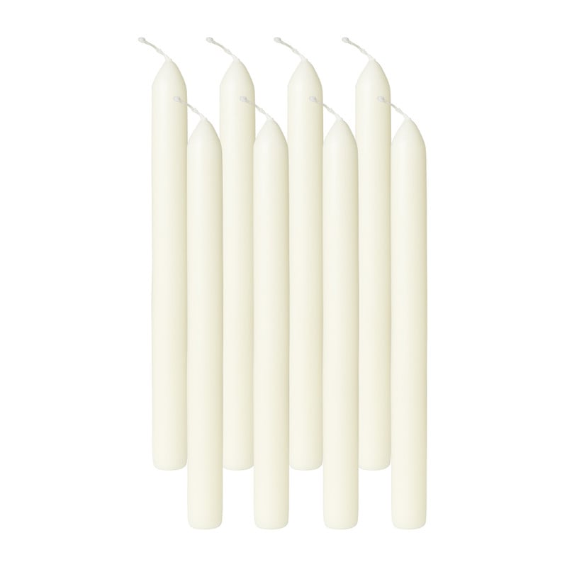 Dinerkaarsen Bolsius box ivoor - set van 8 - ø2x23 cm