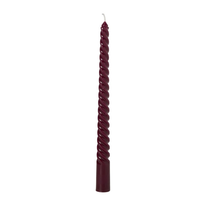 Dinerkaars twist - bordeaux rood - ø2.15x25 cm 