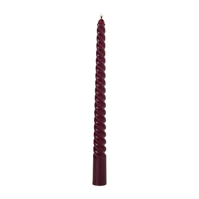Dinerkaars twist - bordeaux rood - ø2.15x25 cm 