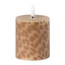 LED kaars animal klein - bruin/zwart - ø7x8 cm