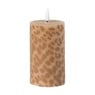 LED kaars animal groot - bruin/zwart - ø7x12 cm