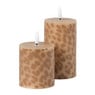 LED kaars animal groot - bruin/zwart - ø7x12 cm