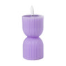 LED kaars zandloper - lila - ø5.5x14 cm
