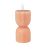 Ledkaars zandloper - oranje - ø5.5x14 cm