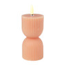 Ledkaars zandloper - oranje - ø5.5x14 cm