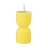LED kaars zandloper - geel - ø5.5x14 cm