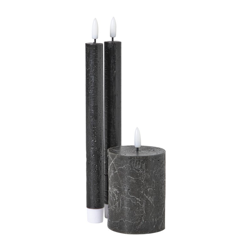 LED stompkaars klein - zwart - ø7x9 cm