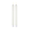 LED dinerkaarsen - wit - set van 2 - ø2.2x24.5 cm