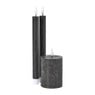 LED dinerkaarsen - zwart - set van 2 - ø2.2x24.5 cm