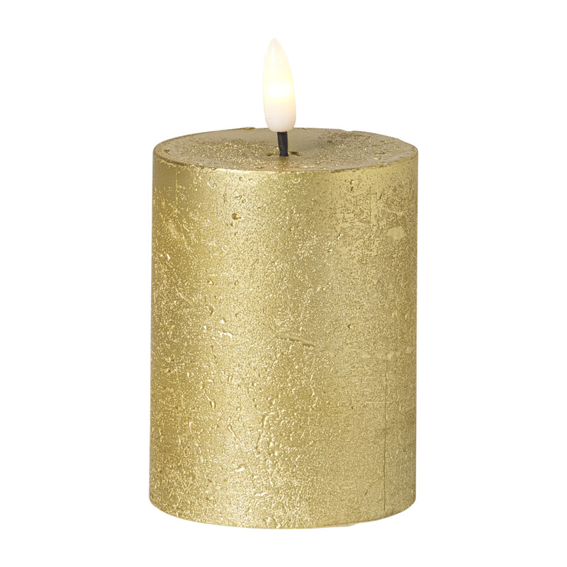 LED stompkaars klein - goud - ø7x9 cm