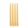 Dinerkaarsen twist - bruin - set van 4