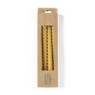 Dinerkaarsen twist - bruin - set van 4