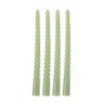 Dinerkaarsen twist - groen - set van 4