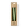Dinerkaarsen twist - groen - set van 4