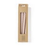 Dinerkaarsen twist - roze - set van 4