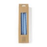 Dinerkaarsen twist - blauw - set van 4