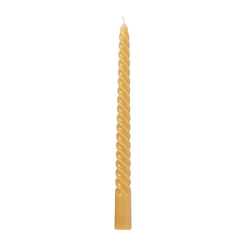Twisted dinerkaars - okergeel - ⌀2x25 cm