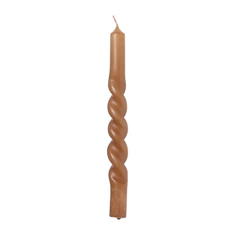 Twisted dinerkaars - terra - ⌀3x25 cm
