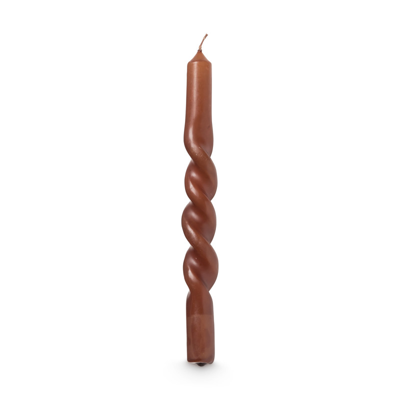 Twisted dinerkaars - cognac - ⌀3x25 cm