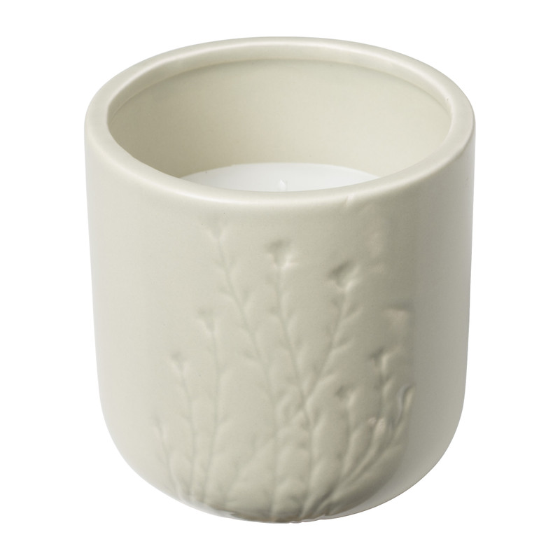 Kaars in pot - grijs - ø9.2x9.2 cm