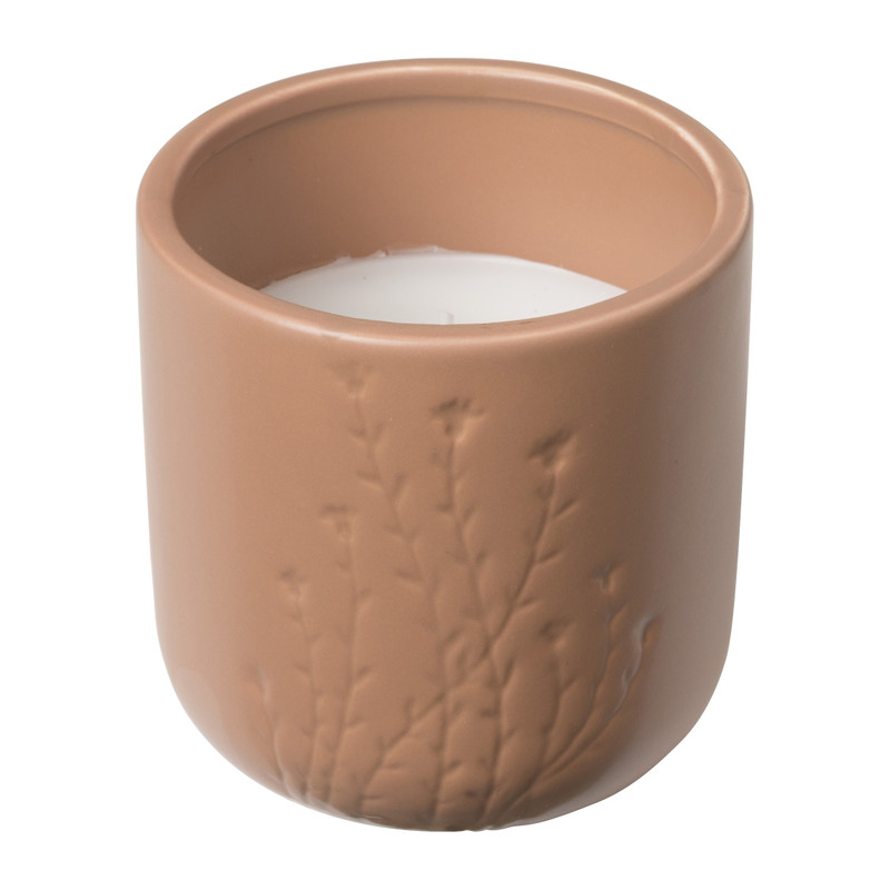 Kaars in pot - terra - ø9,2x9,2 cm