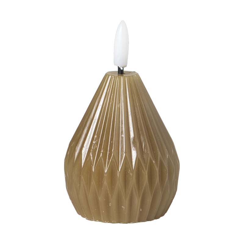LED kaars peer - groen - ø6.5x8 cm