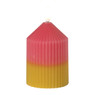 LED kaars duo - roze/groen - ø7x10 cm