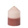 LED kaars duo - roze/lichtroze - ø7x10 cm