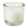 Kaars in glas - 6.5x6 cm - wit